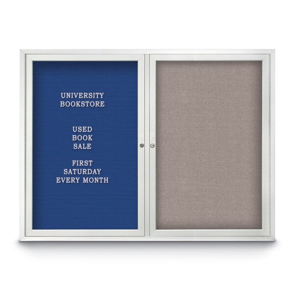 Corkboard, 72"x36", Rubber/Bronze